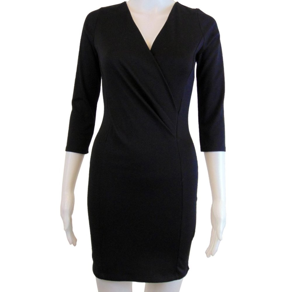 UK2LA Black Cross over Bust Dress Size S